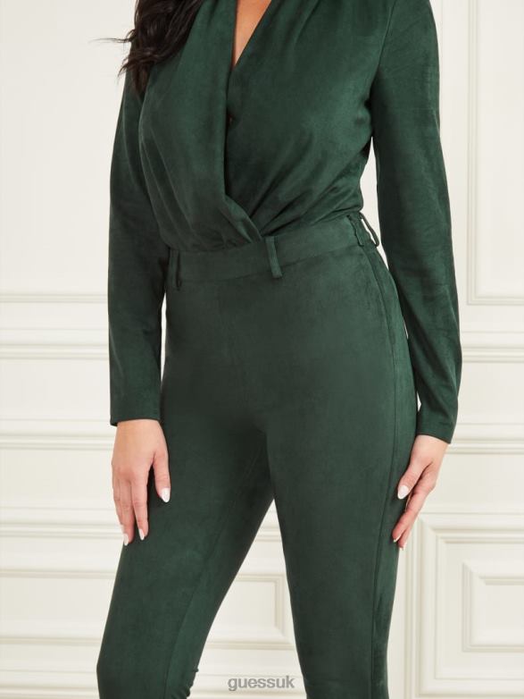 GUESS Women Hudson Pant Chenille Green Apparel V28V62254