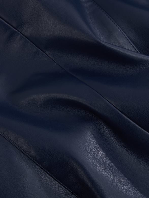 GUESS Women Kelly Faux-Leather Straight Pants Blackened Blue Apparel V28V62294