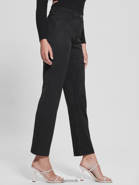 GUESS Women Kelly Straight Pants Black Apparel V28V62024