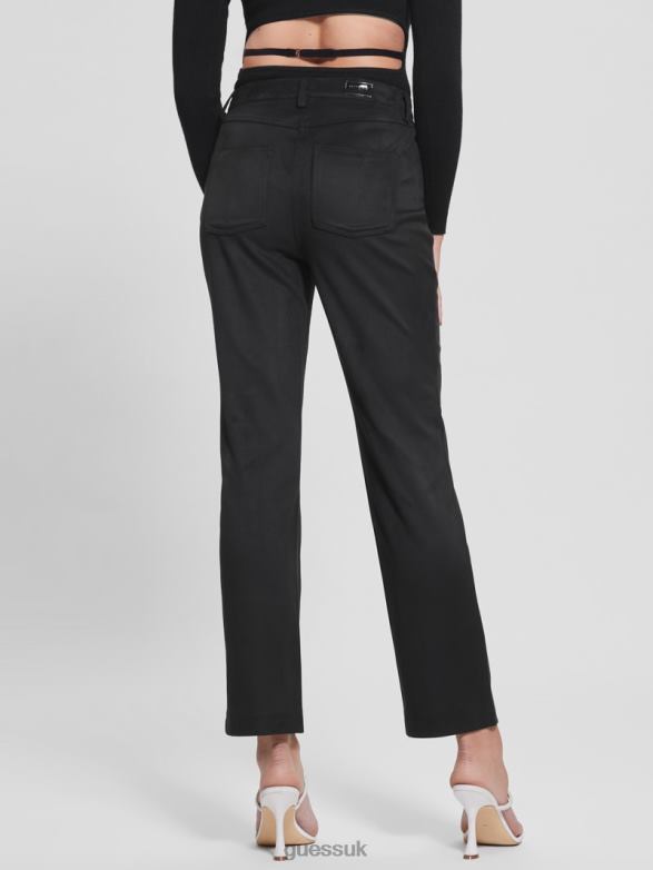 GUESS Women Kelly Straight Pants Black Apparel V28V62024