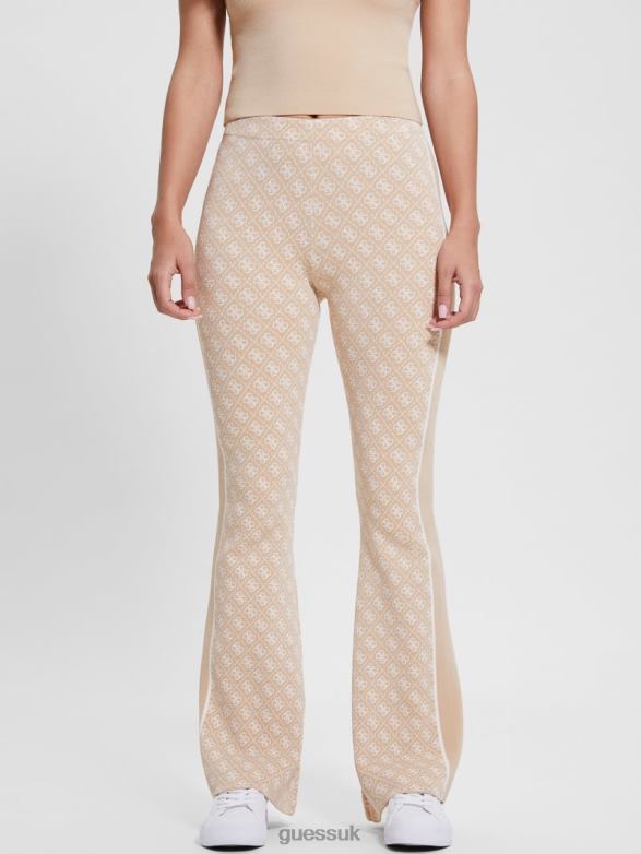 GUESS Women Lise Quattro G Logo Sweater Pant Cream And Irish Combo Apparel V28V62001