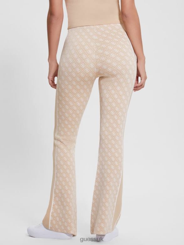 GUESS Women Lise Quattro G Logo Sweater Pant Cream And Irish Combo Apparel V28V62001