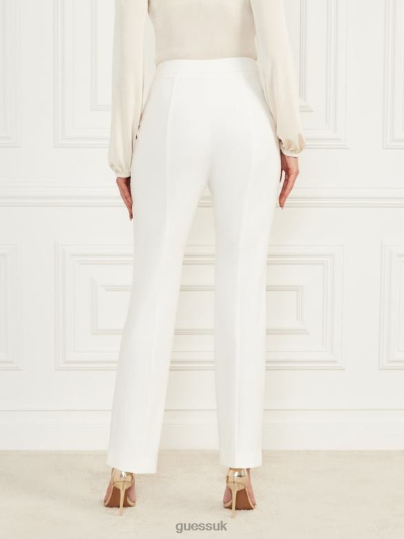 GUESS Women Logan Straight Leg Pant Pale Pearl Apparel V28V62110