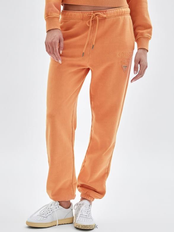 GUESS Women Originals Classic Logo Sweatpants Real Orange Multi Apparel V28V62477