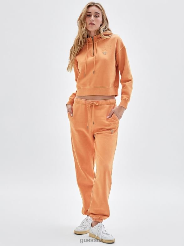 GUESS Women Originals Classic Logo Sweatpants Real Orange Multi Apparel V28V62477