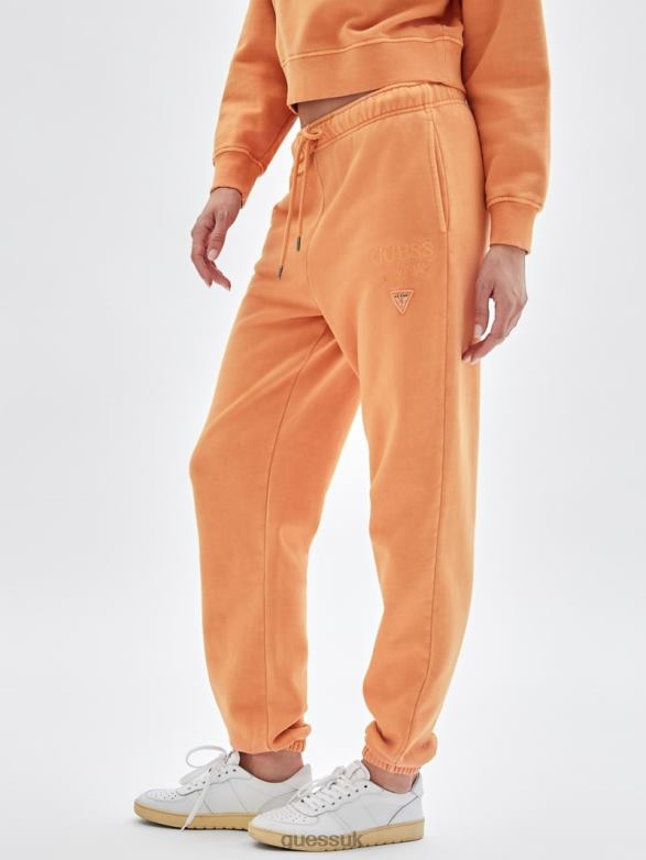 GUESS Women Originals Classic Logo Sweatpants Real Orange Multi Apparel V28V62477
