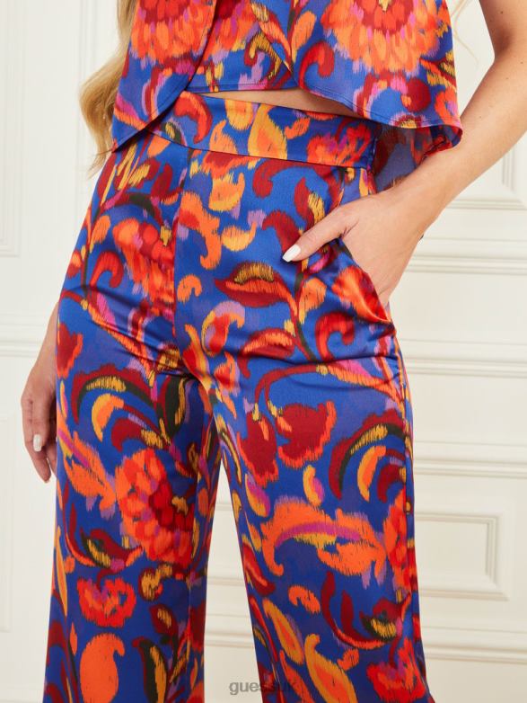 GUESS Women Printed Pant Betty Blue Apparel V28V62031