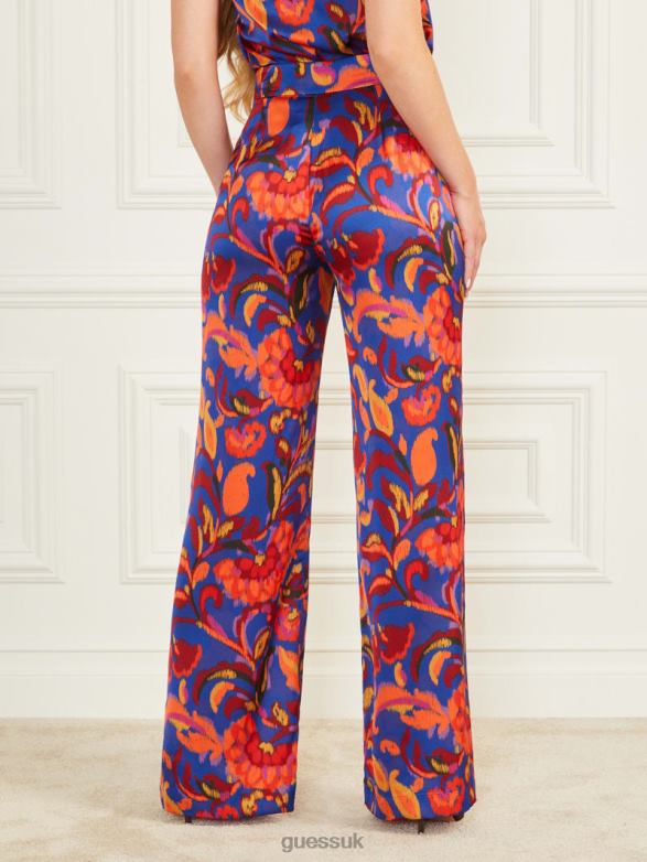 GUESS Women Printed Pant Betty Blue Apparel V28V62031