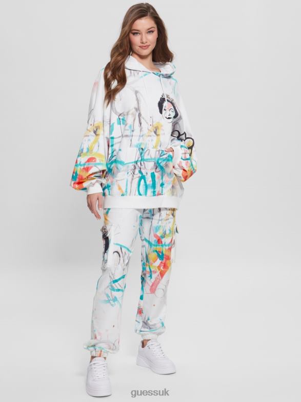 GUESS Women Street Art Joggers Street Art Print Apparel V28V62181