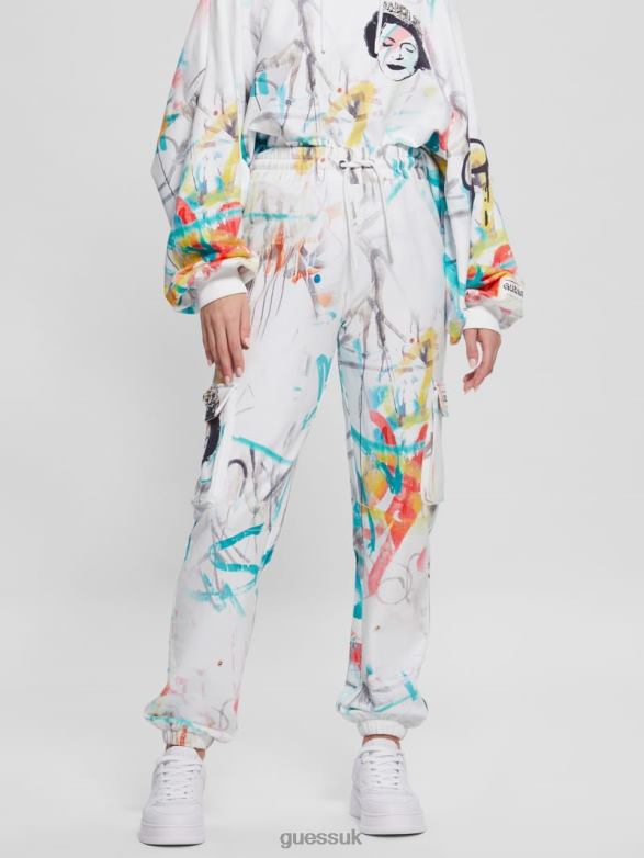 GUESS Women Street Art Joggers Street Art Print Apparel V28V62181