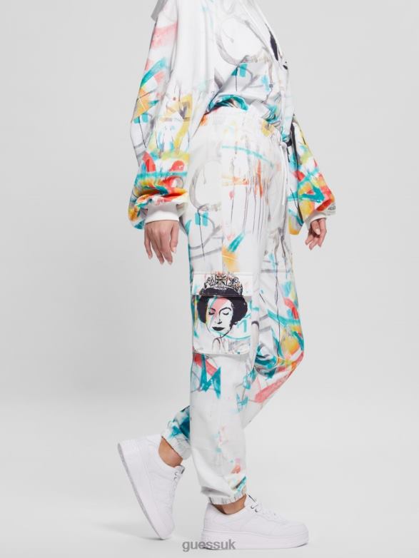 GUESS Women Street Art Joggers Street Art Print Apparel V28V62181