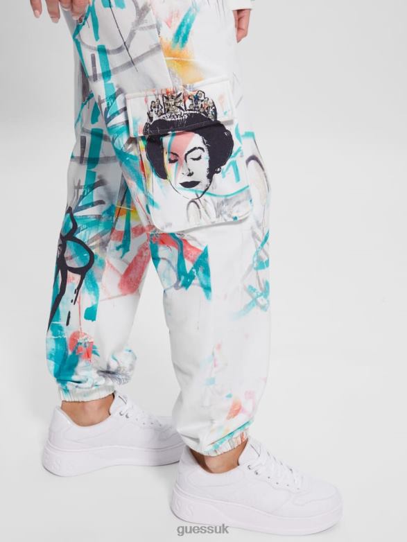 GUESS Women Street Art Joggers Street Art Print Apparel V28V62181