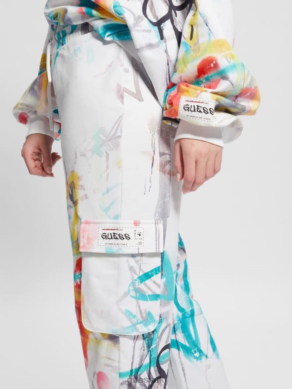GUESS Women Street Art Joggers Street Art Print Apparel V28V62181