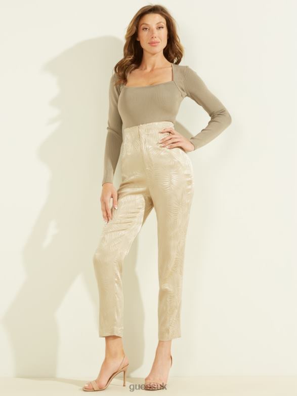 GUESS Women Veridiana Pants Cemento Apparel V28V62315