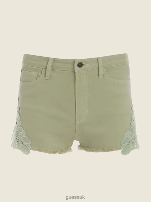 GUESS Women 1981 Embroidered Shorts Lost In Thyme Multi Apparel V28V6276
