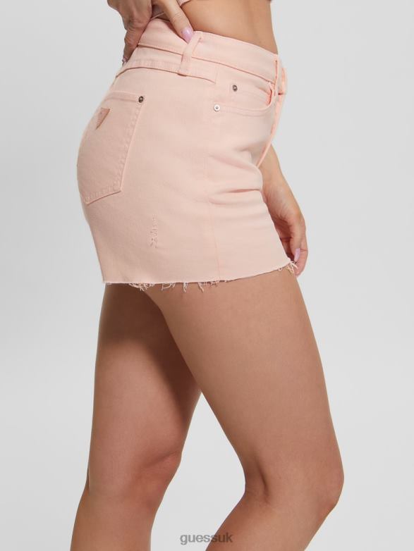 GUESS Women 1981 Midi Shorts Blush Breeze Multi Apparel V28V6121