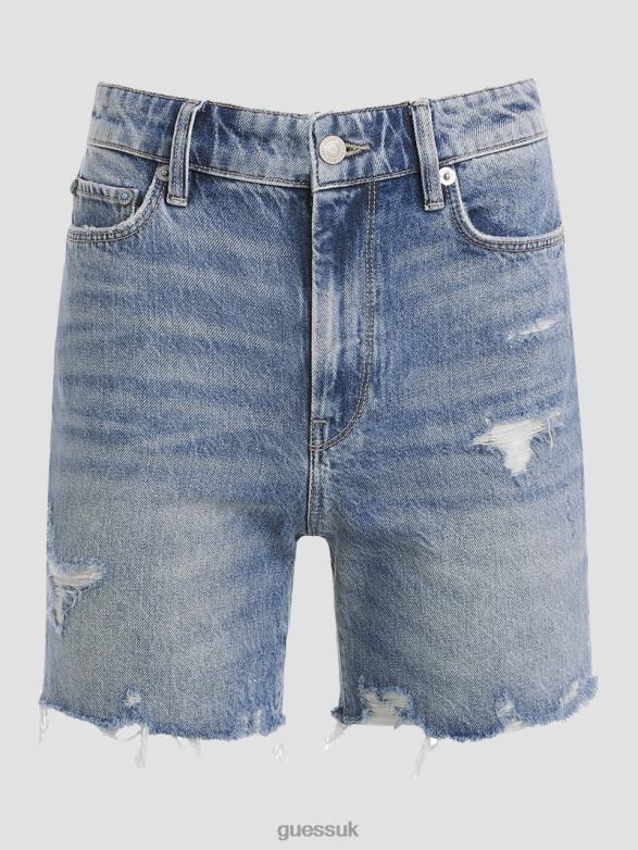 GUESS Women 80s Pedal Denim Shorts Repose Apparel V28V666
