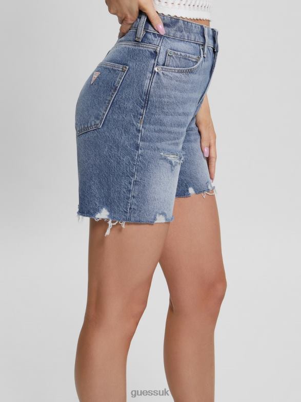 GUESS Women 80s Pedal Denim Shorts Repose Apparel V28V666