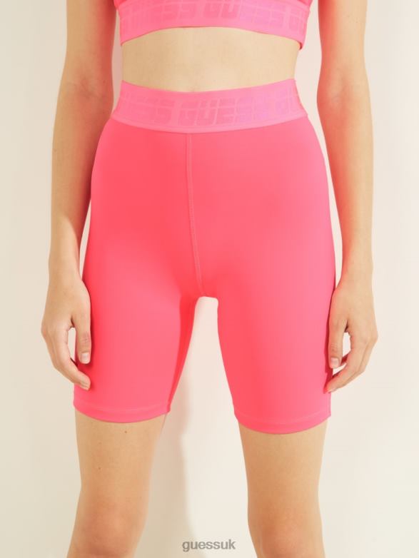 GUESS Women Aileen Biker Shorts Monroe Pink Apparel V28V62411
