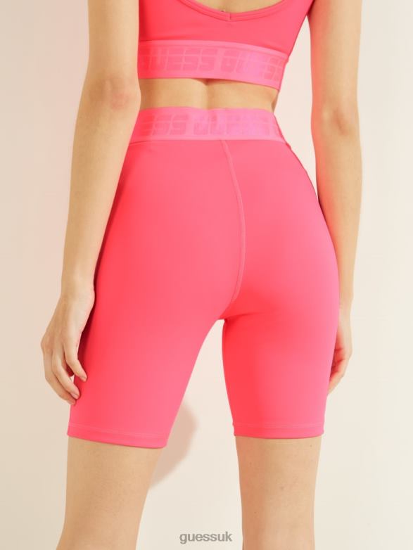 GUESS Women Aileen Biker Shorts Monroe Pink Apparel V28V62411