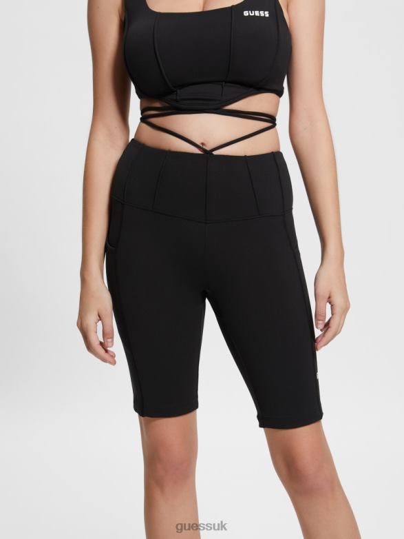 GUESS Women Brigit Biker Shorts Black Apparel V28V62283