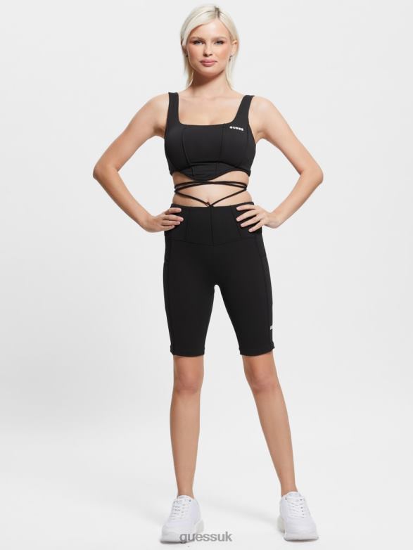 GUESS Women Brigit Biker Shorts Black Apparel V28V62283