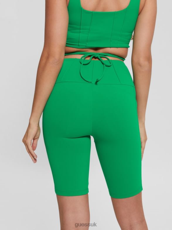 GUESS Women Brigit Biker Shorts Cacti Green Apparel V28V62249