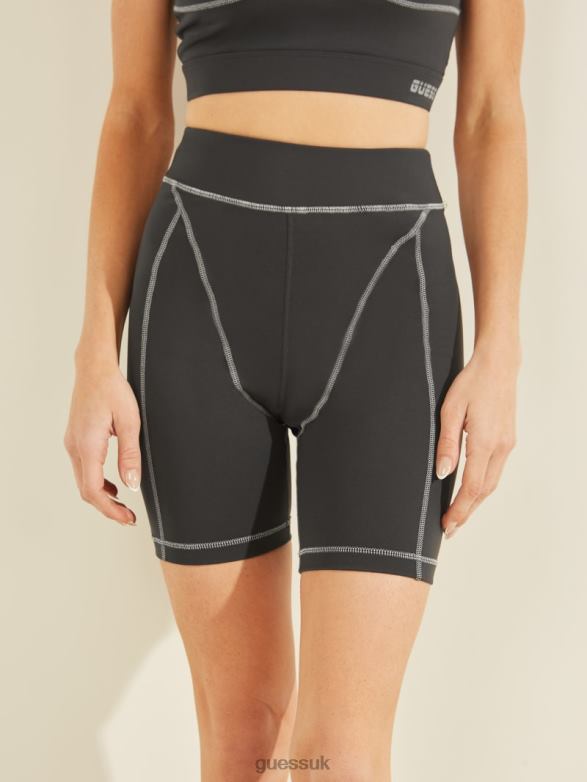 GUESS Women Chelsea Biker Shorts Blue Graphite Grey Apparel V28V62532