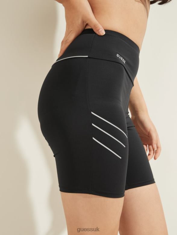 GUESS Women Dalia Biker Shorts Black Apparel V28V62499