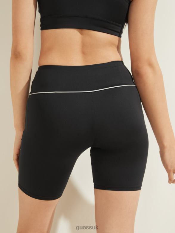 GUESS Women Dalia Biker Shorts Black Apparel V28V62499