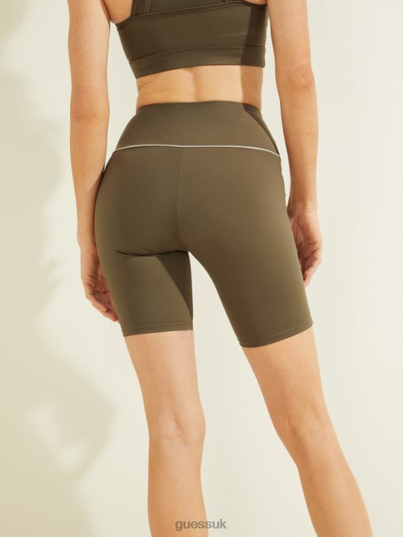 GUESS Women Dalia Biker Shorts General Brown Apparel V28V62483