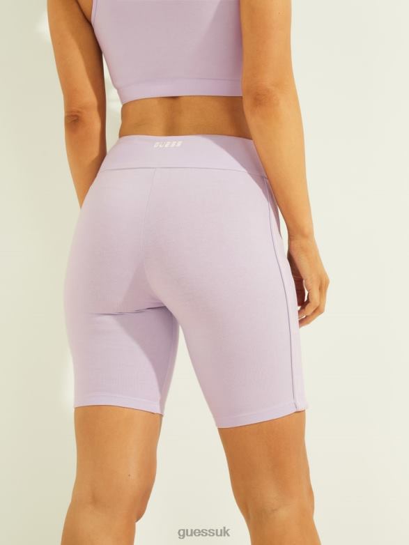 GUESS Women Eco Doreen Biker Shorts Wisteria Petal Apparel V28V62325