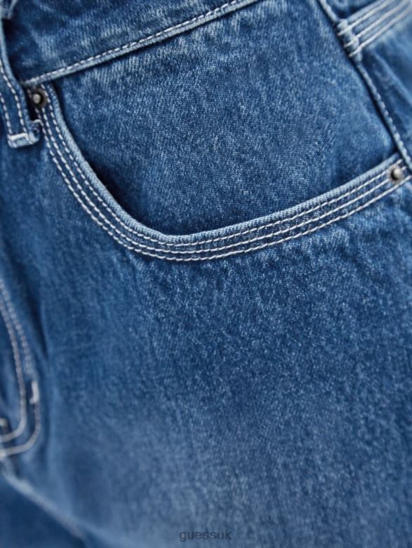 GUESS Women Originals Kit Boyfriend Shorts Go Medium Tameer Wash Apparel V28V6166