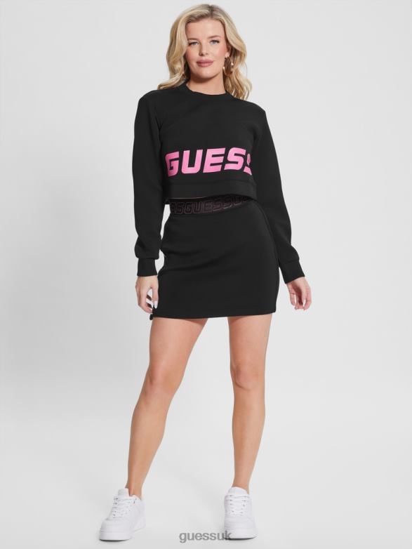 GUESS Women Eco Aletha Scuba-Knit Active Skirt Black Apparel V28V62045