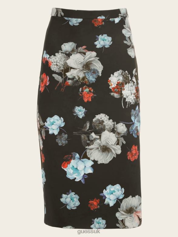 GUESS Women Leonara Pencil Skirt Savage Beauty Print Apparel V28V62433