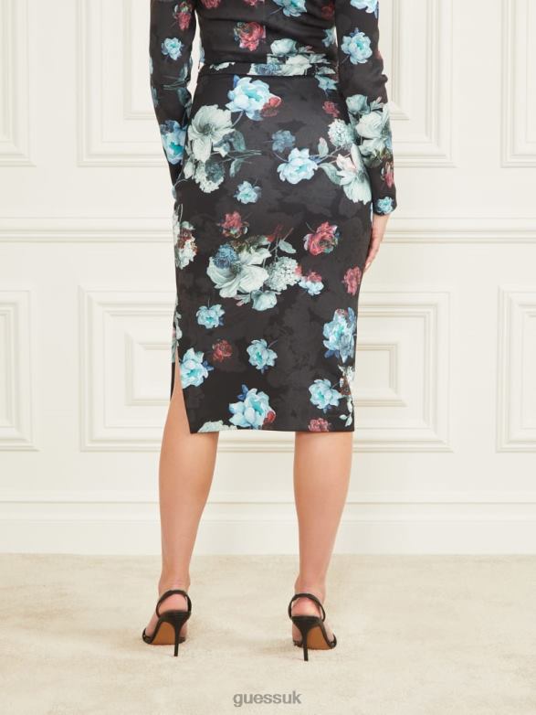 GUESS Women Leonara Pencil Skirt Savage Beauty Print Apparel V28V62433