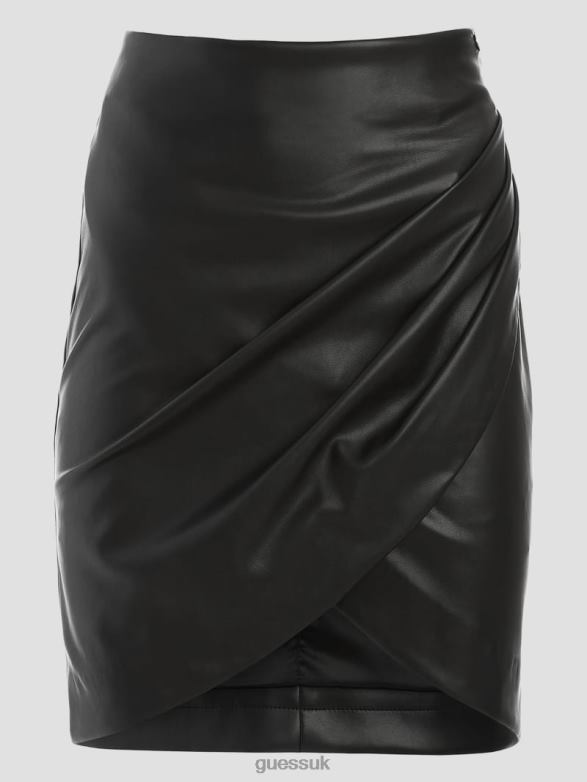 GUESS Women Marianne Faux-Leather Skirt Black Apparel V28V62274