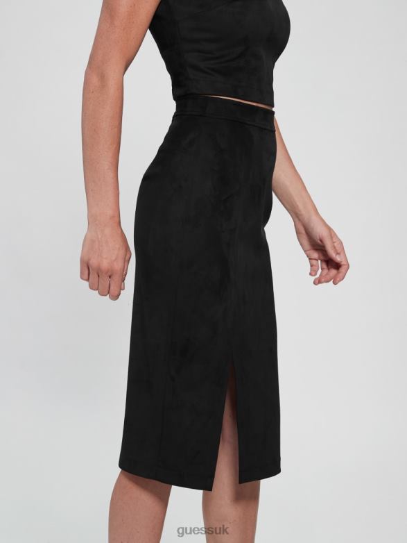 GUESS Women Mirabelle Faux-Suede Skirt Black Apparel V28V62441