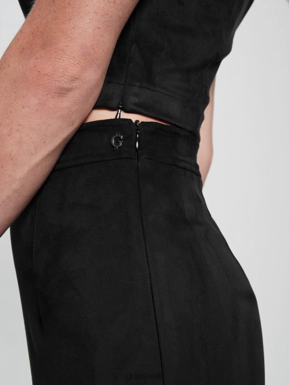 GUESS Women Mirabelle Faux-Suede Skirt Black Apparel V28V62441
