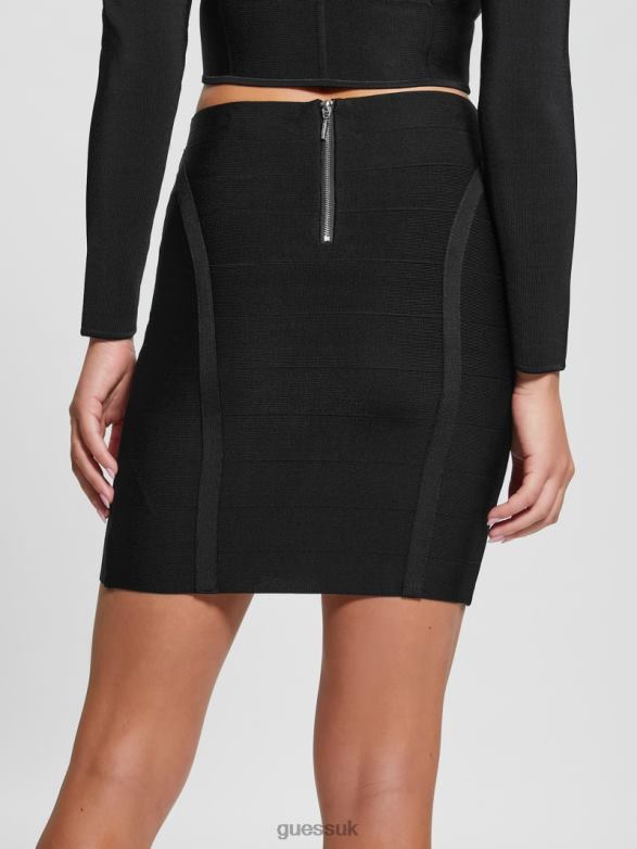 GUESS Women Mirage Bandage Pencil Skirt Black Apparel V28V62389