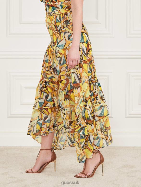 GUESS Women Skirt Golden Wing Print Apparel V28V62099