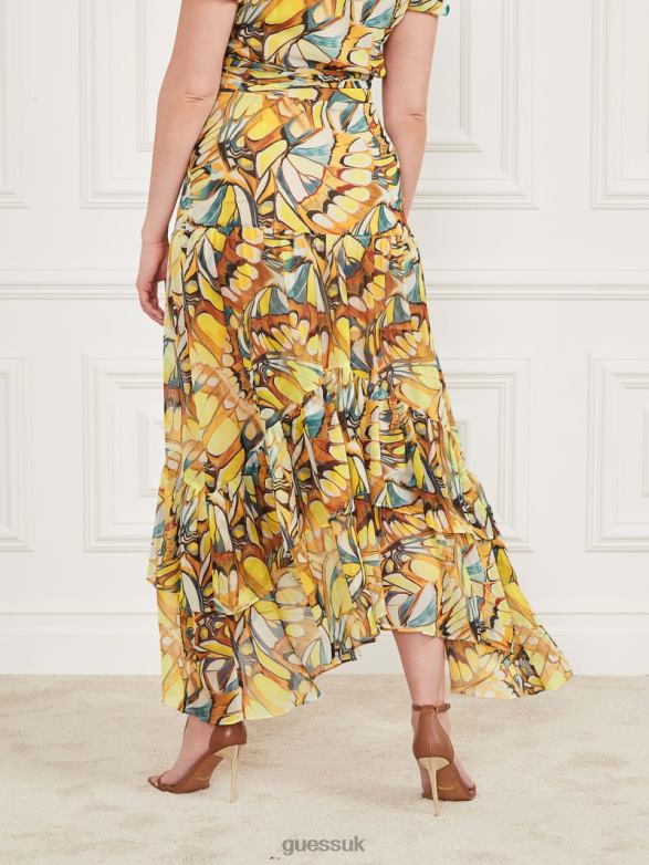 GUESS Women Skirt Golden Wing Print Apparel V28V62099