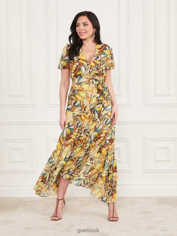 GUESS Women Skirt Golden Wing Print Apparel V28V62099