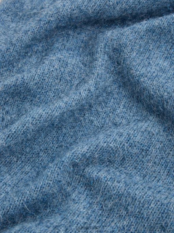 GUESS Women Tinsley Fuzzy Sweater Skirt Nordic Sea Multi Apparel V28V62355