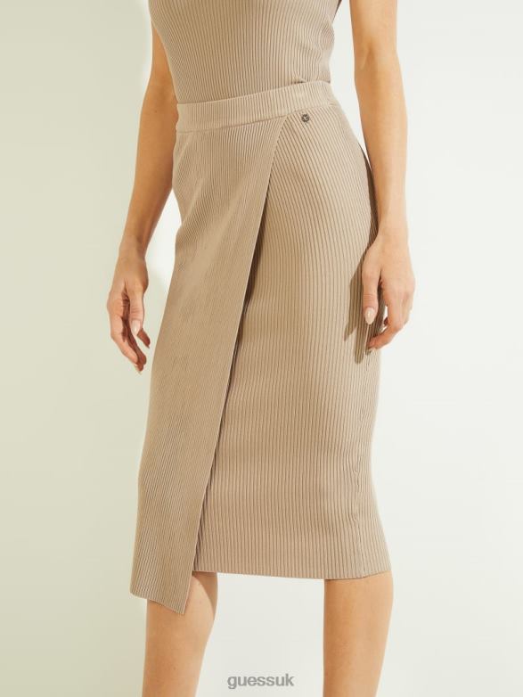GUESS Women Yvette Sweater Skirt Summer Clay Apparel V28V62449