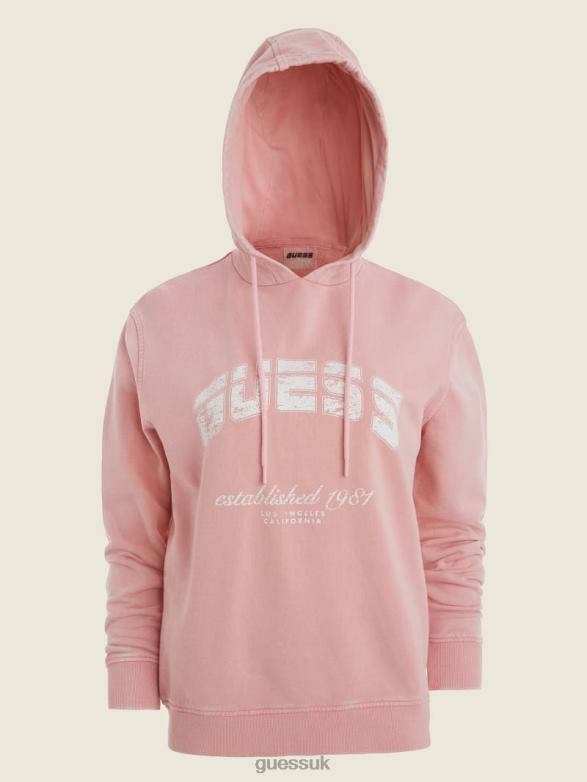 GUESS Women Bryony Hoodie Pink Story Apparel V28V61947