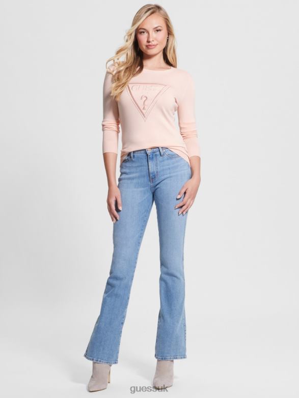 GUESS Women Eco Eloise Sweater Blush Breeze Apparel V28V61667