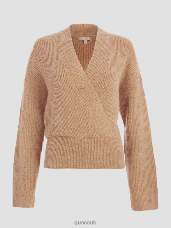 GUESS Women Eco Nora Sweater Desert Storm Multi Apparel V28V61695
