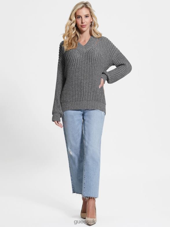 GUESS Women Lise Cutout Sweater Mindful Lurex Multi Apparel V28V61716