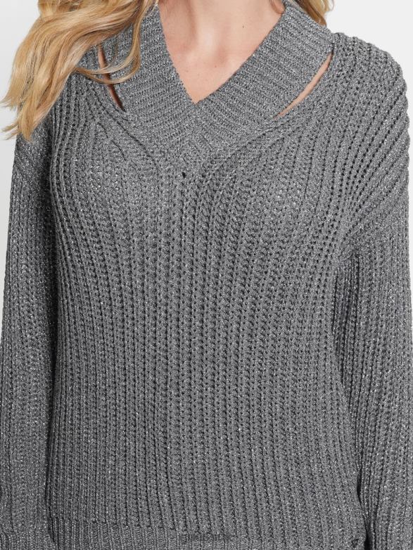GUESS Women Lise Cutout Sweater Mindful Lurex Multi Apparel V28V61716